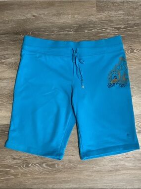 Danskin Aqua Blue Casual Pull-On Shorts